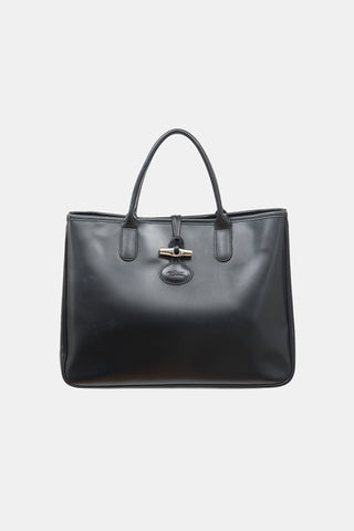 Longchamp Leather Le Roseau L Tote Bag