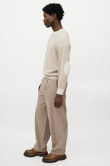 Loro Piana Beige Cashmere Knit Sweater