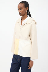 Loro Piana Beige & Multi Cashmere Colourblock Zip Hoodie
