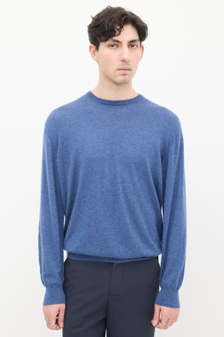 Loro Piana Blue Crewneck Sweater