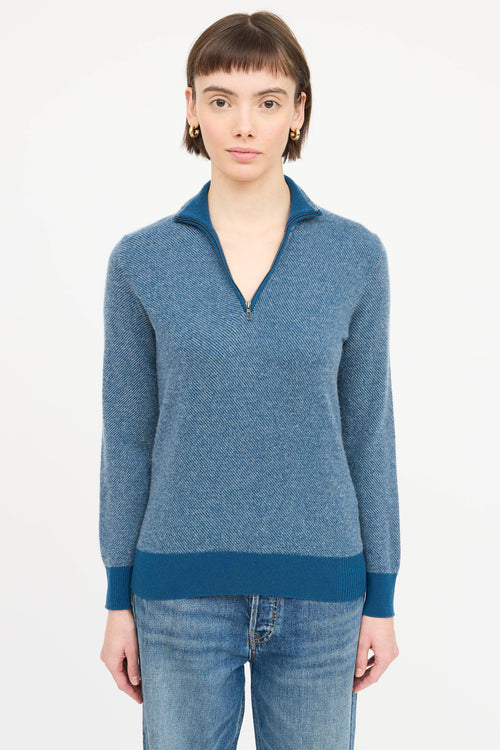 Loro Piana Cashmere Three Quarter Zip Sweater
