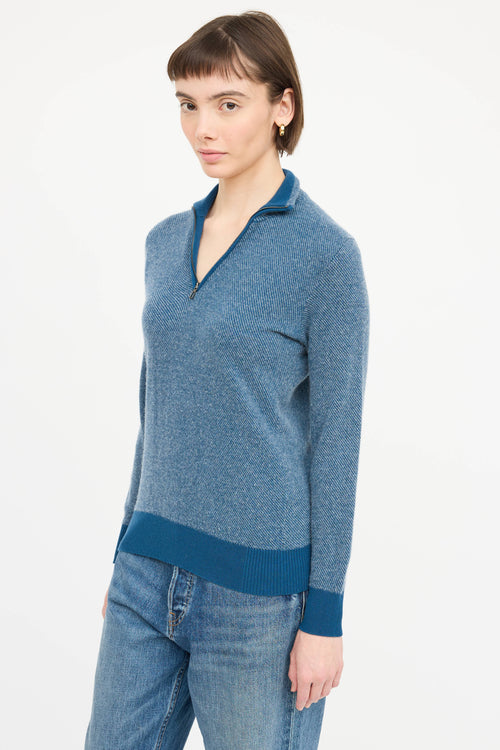 Loro Piana Cashmere Three Quarter Zip Sweater