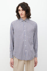 Loro Piana Blue & Multicolour Check Shirt