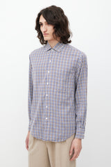 Loro Piana Blue & Multicolour Check Shirt
