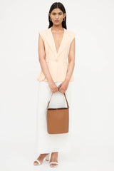 Loro Piana Leather Artemis Bucket Bag