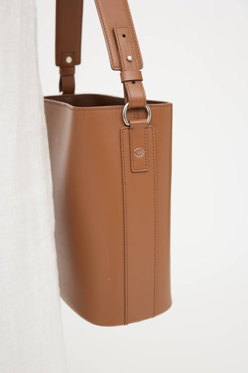 Loro Piana Leather Artemis Bucket Bag