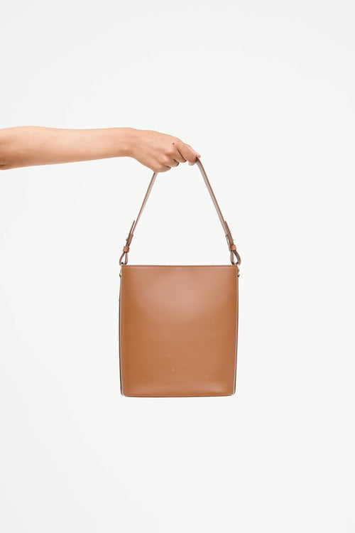 Loro Piana Leather Artemis Bucket Bag