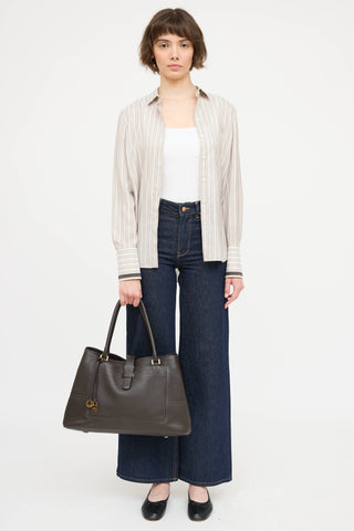 Loro Piana Leather Bellevue Tote Bag