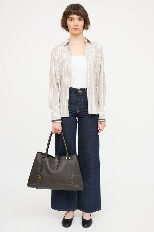 Loro Piana Leather Bellevue Tote Bag