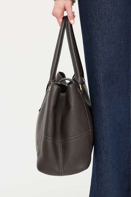 Loro Piana Leather Bellevue Tote Bag