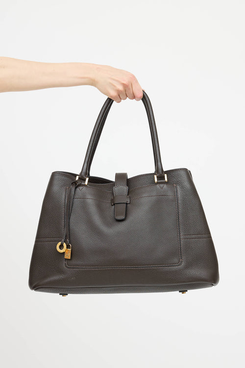 Loro Piana Leather Bellevue Tote Bag
