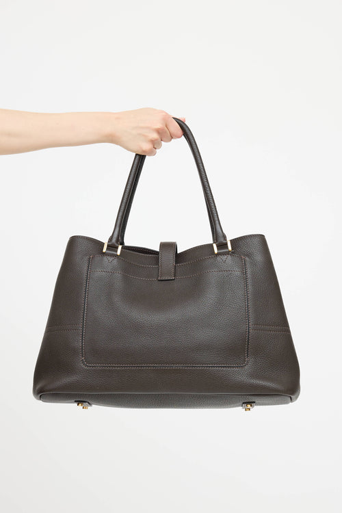 Loro Piana Leather Bellevue Tote Bag