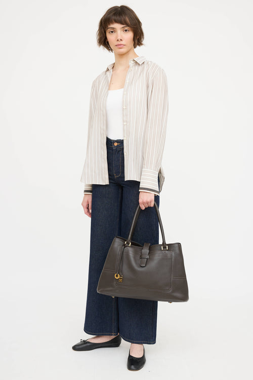 Loro Piana Leather Bellevue Tote Bag