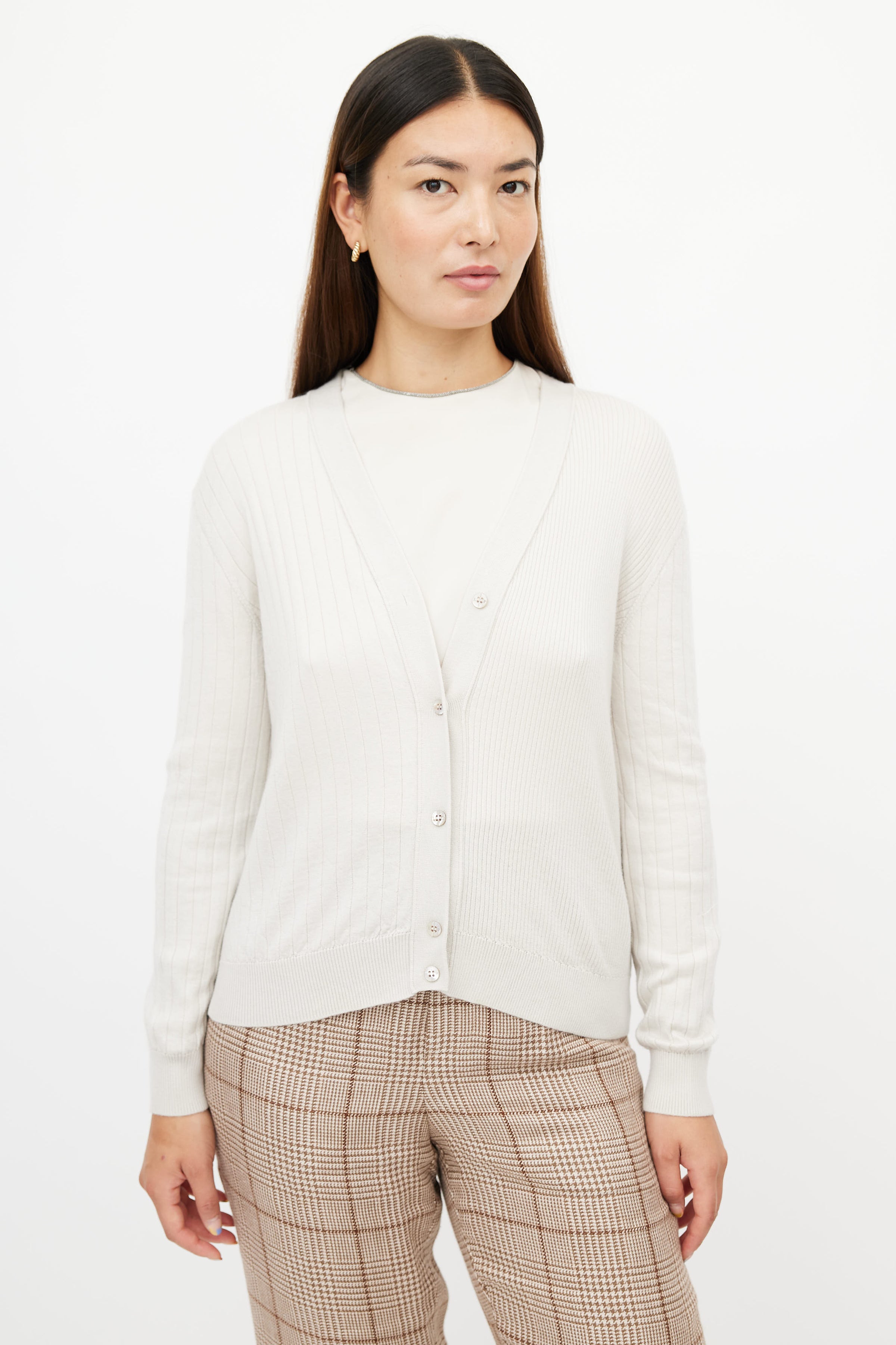 Off-shoulder ribbed-knit cashmere sweater in beige - Loro Piana