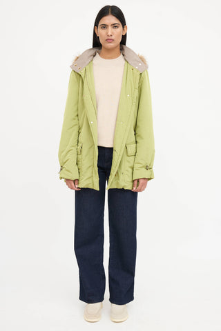 Loro PianaNylon Hooded Fur Jacket