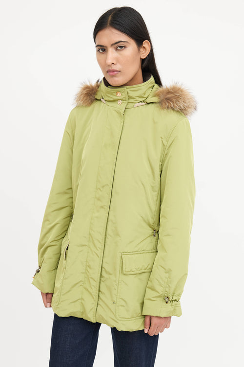 Loro PianaNylon Hooded Fur Jacket