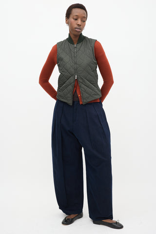 Green Quilted Vest