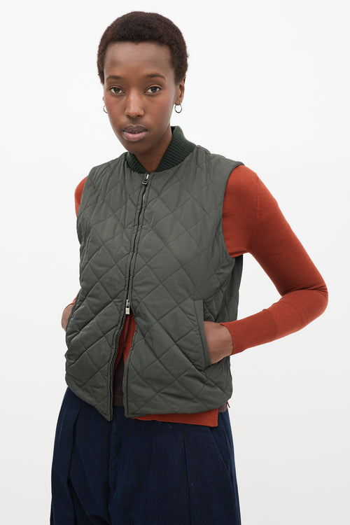 Green Quilted Vest