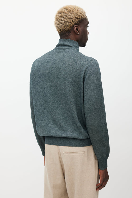 Loro Piana Grey Cashmere Zip Sweater