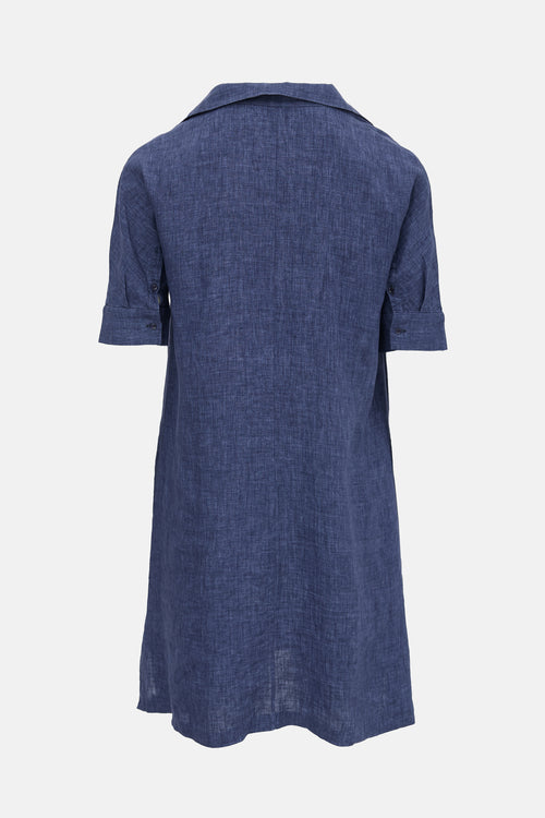 Loro Piana Linen Chambray Shirt Dress