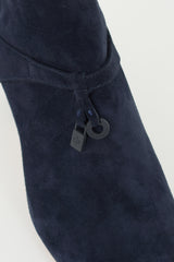 Loro Piana Navy Suede Maxi Charm Boot