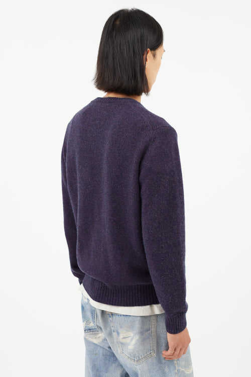 Loro Piana Purple Cashmere Knit Sweater