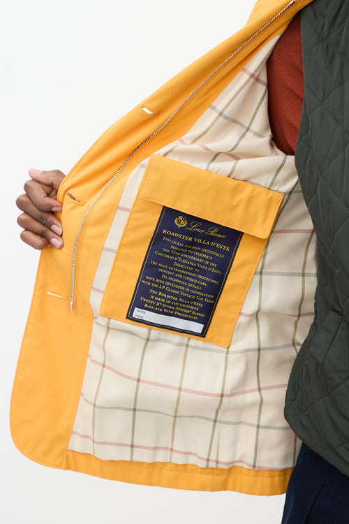 Yellow Roadster Villa D'Este Water Resistant Jacket