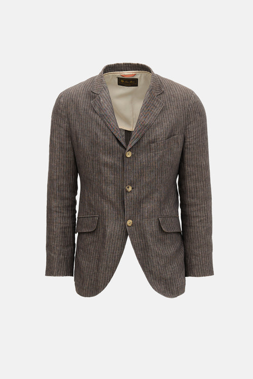 Loro Piana Linen Pinstripe Blazer