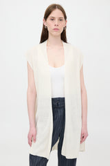 Loro Piana Linen & Silk Ribbed Knit Vest