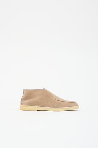Loro Piana Suede Open Walk Ankle Boot
