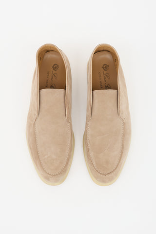 Loro Piana Suede Open Walk Ankle Boot