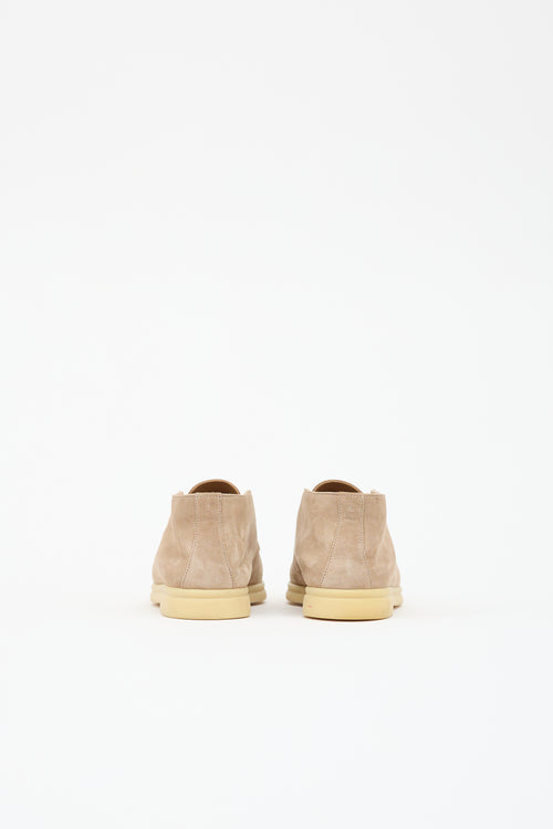Loro Piana Suede Open Walk Ankle Boot