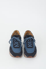 Loro Piana Blue Suede & Nylon Sneaker