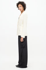 Lou Lou Studio Black Velvet Luli Cargo Trouser