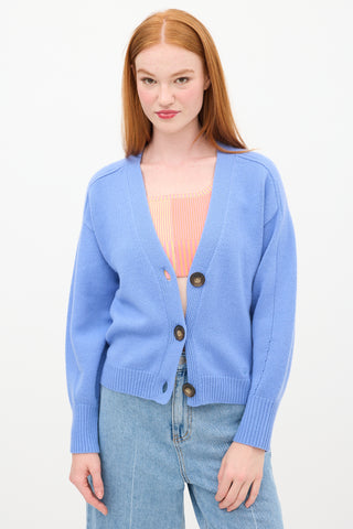 Lou Lou Studio Blue Wool & Cashmere Zanzibar Cardigan