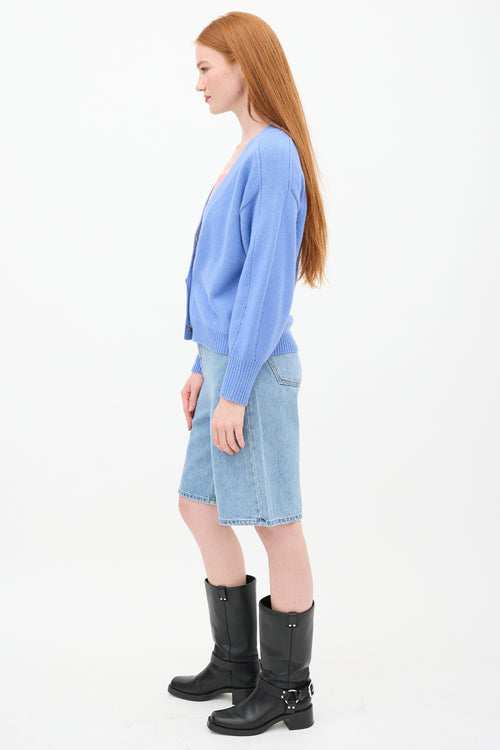 Lou Lou Studio Blue Wool & Cashmere Zanzibar Cardigan