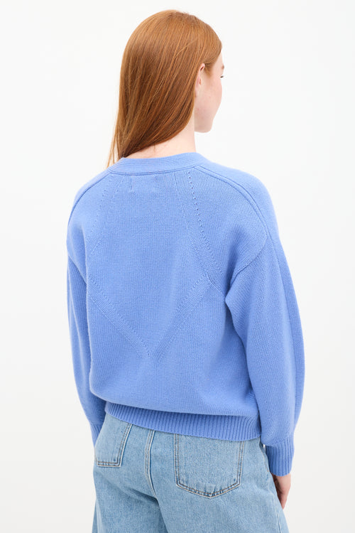 Lou Lou Studio Blue Wool & Cashmere Zanzibar Cardigan