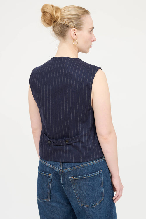 Loulou Studio Pinstripe Smith  Vest