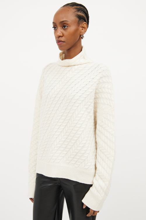 Loulou Studio Cream Knit Cashmere Sweater