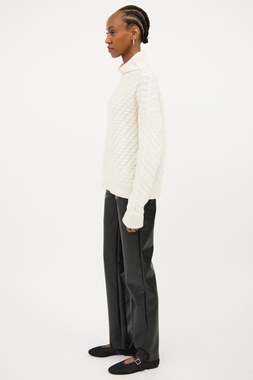 Loulou Studio Cream Knit Cashmere Sweater