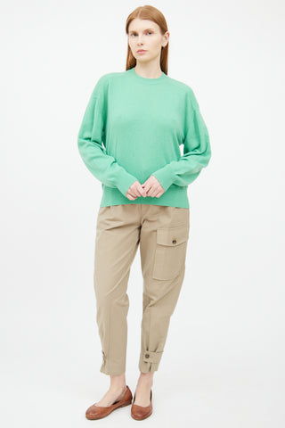 Loulou Studio Green Knit Cashmere Top