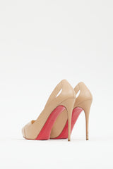 Christian Louboutin Beige Leather Academa Platform Pump