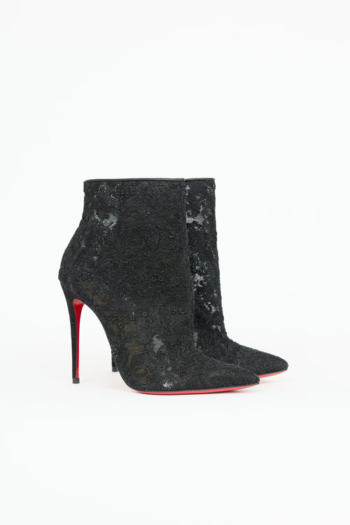 Christian Louboutin Lace Ankle Bootie