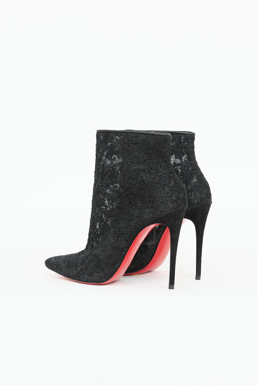 Christian Louboutin Lace Ankle Bootie