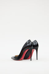 Christian Louboutin Black Patent Pigalle Follies 100 Heel