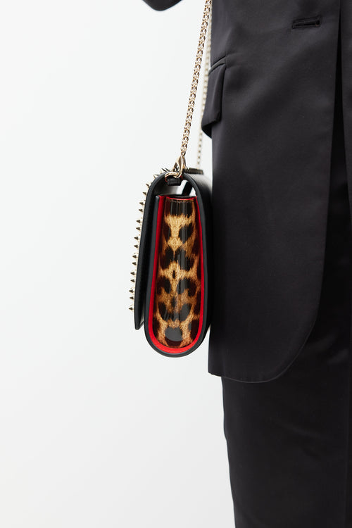 Christian Louboutin Black & Multicolour Paloma Studded Bag