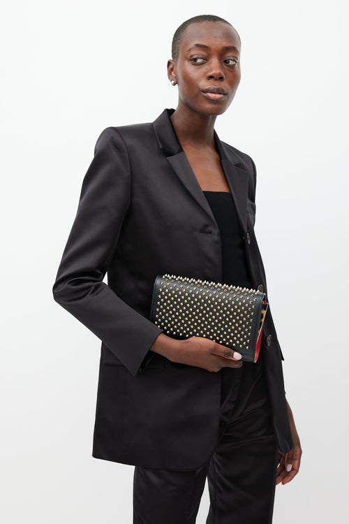 Christian Louboutin Black & Multicolour Paloma Studded Bag
