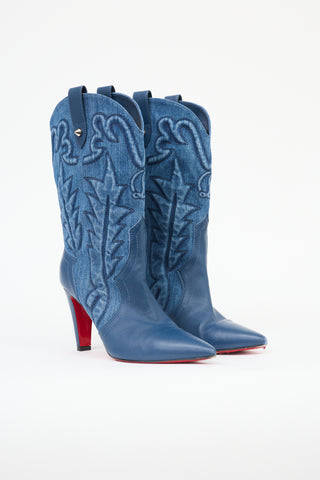 Christian Louboutin Denim Santiabooty Boot