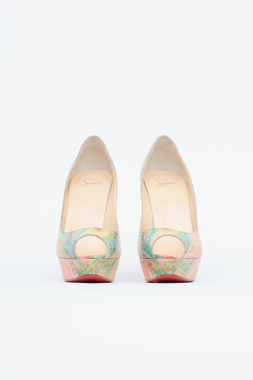 Christian Louboutin Embossed Pixel Torca Pump