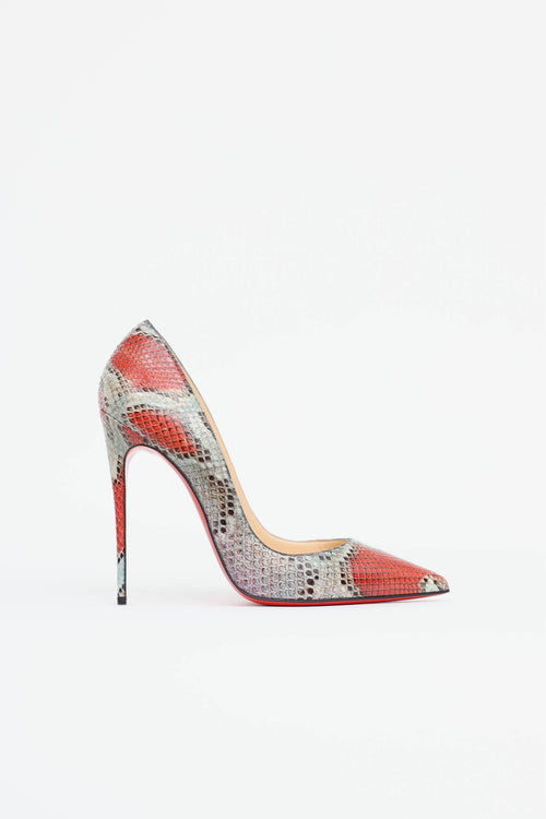 Christian Louboutin multicolour python So Kate pumps